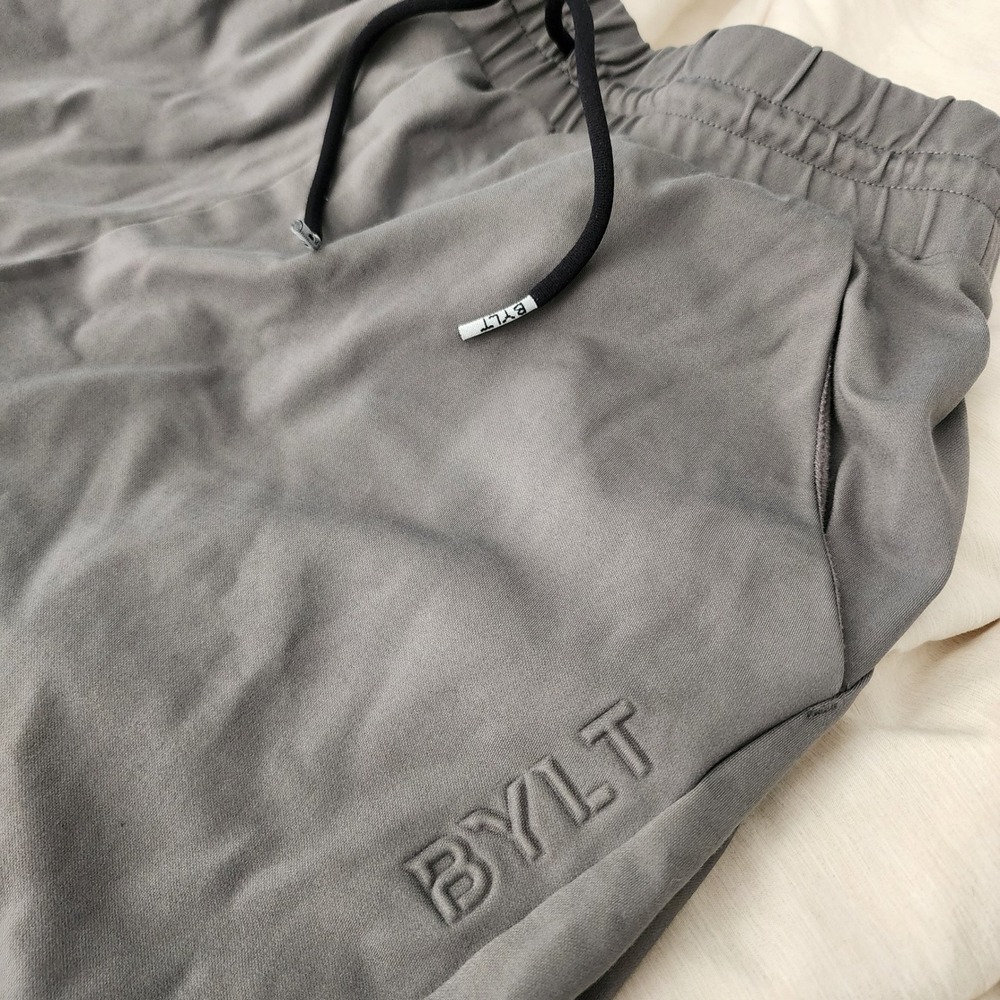 BYLT Active Jogger Mens Medium Gray Excellent Tapered Stretch Performance Pants - Picture 9 of 9